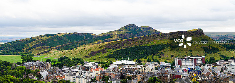 荷里路德公园和爱丁堡西部图片素材