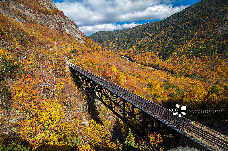 克劳福德峡谷秋季小径图片素材