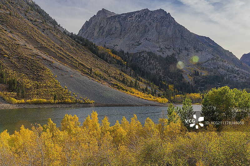 伦迪湖的秋色图片素材