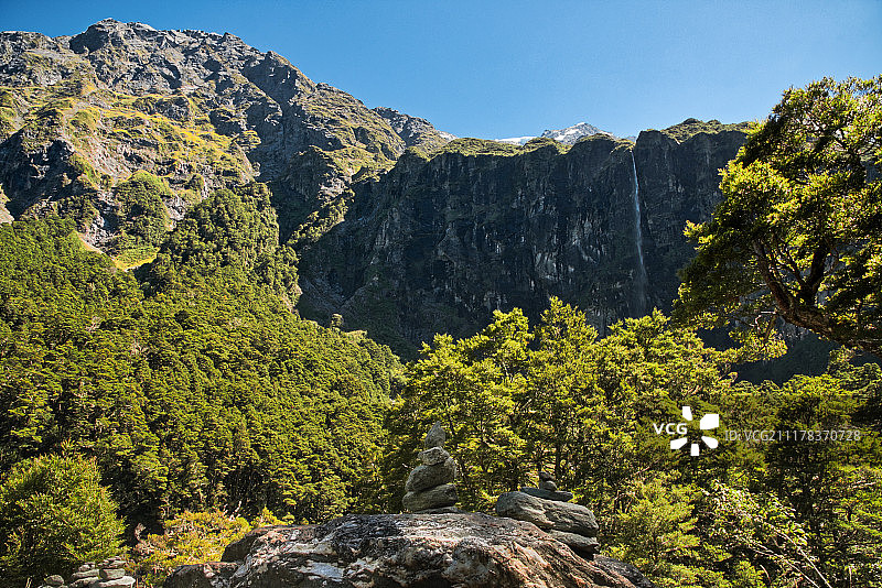 罗布·罗伊冰川岩石堆，夏季风光图片素材