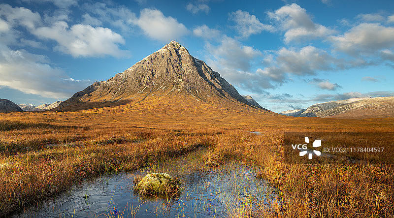 景物和群山的全景图片素材