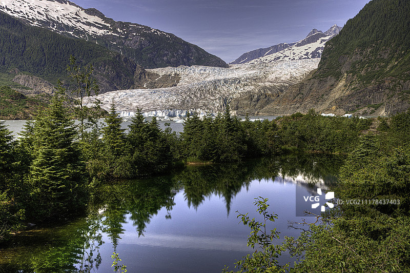 朱诺门登霍尔冰川图片素材