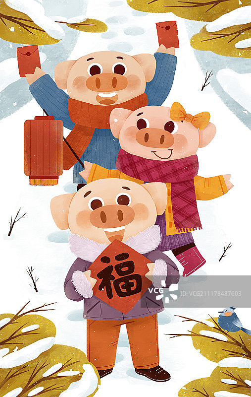 新年插图图片素材