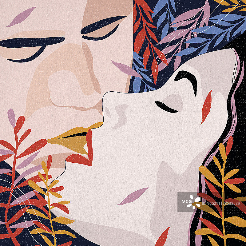 亲密关系吻图片素材