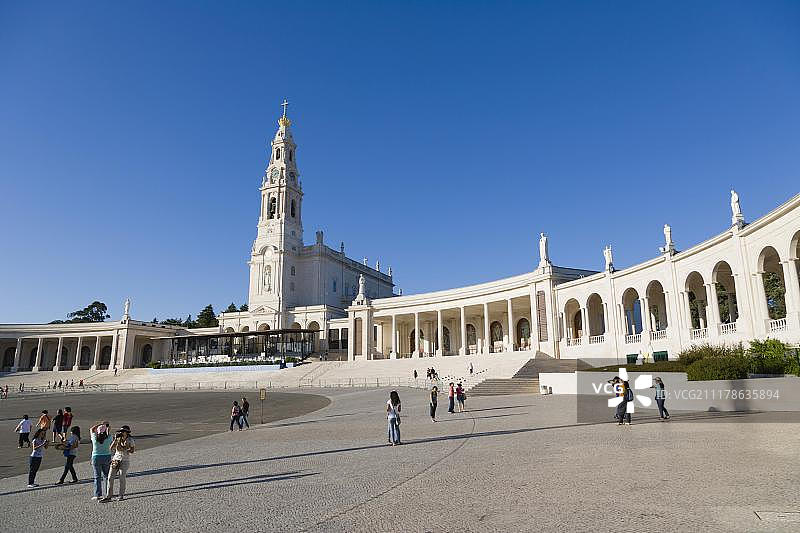 法蒂玛圣母玫瑰圣殿，葡萄牙法蒂玛圣地图片素材