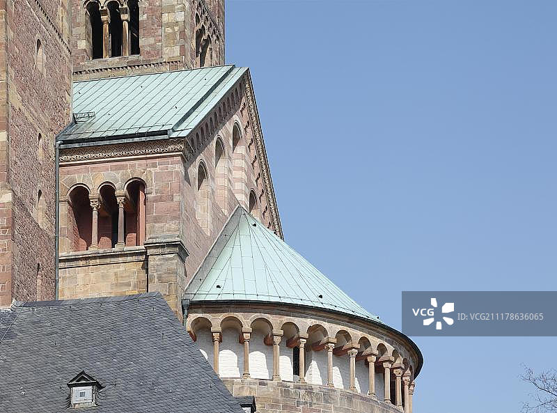 施佩耶尔大教堂后殿外墙，德国莱茵兰-普法尔茨图片素材