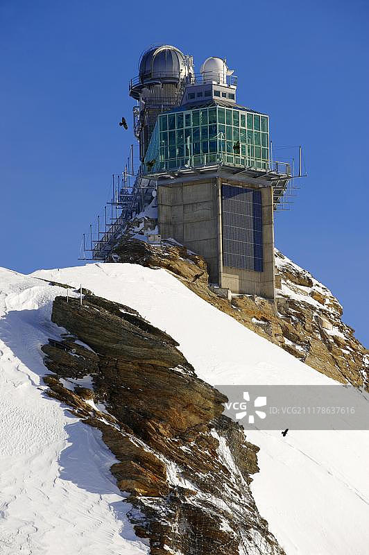 欧洲屋脊斯芬克斯观景台，少女峰高原，瑞士阿尔卑斯山图片素材