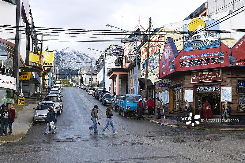 阿根廷乌斯怀亚：世界最南端的城市，比格尔海峡，火地岛，南美洲图片素材