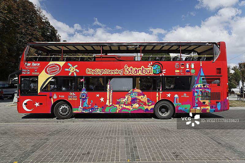 土耳其伊斯坦布尔观光巴士图片素材