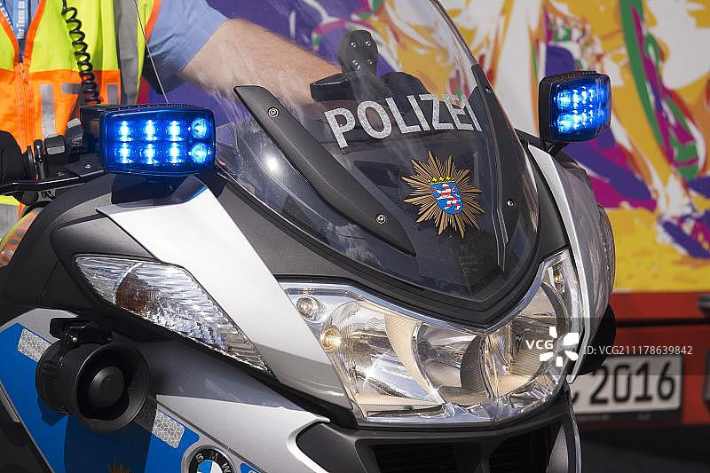 德国的警察摩托车图片素材