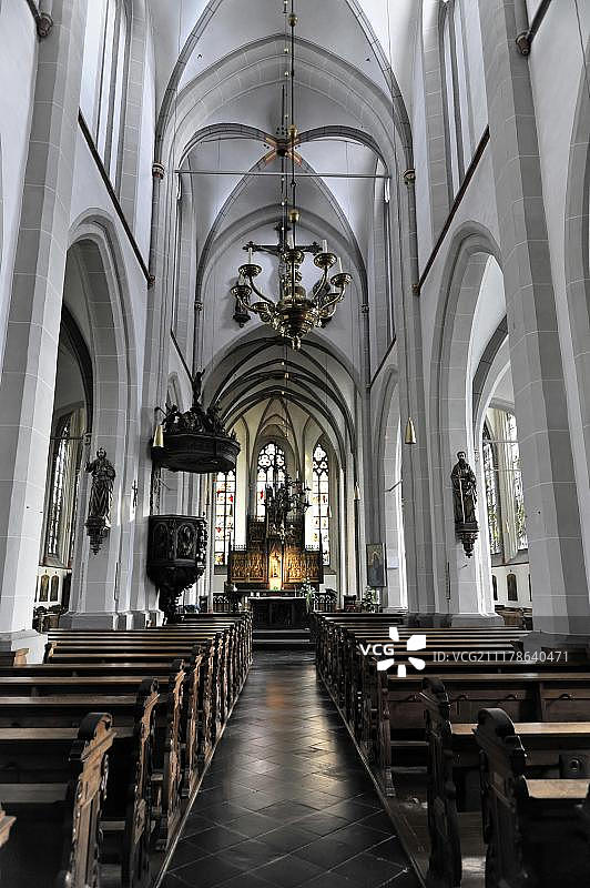 德国莱茵贝格圣彼得教堂室内图片素材