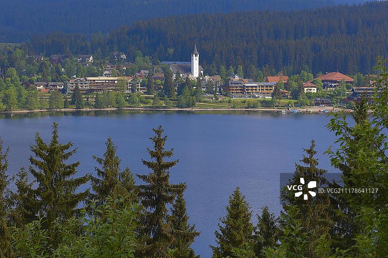 蒂蒂湖，黑森林，巴登-符腾堡州，德国，欧洲图片素材