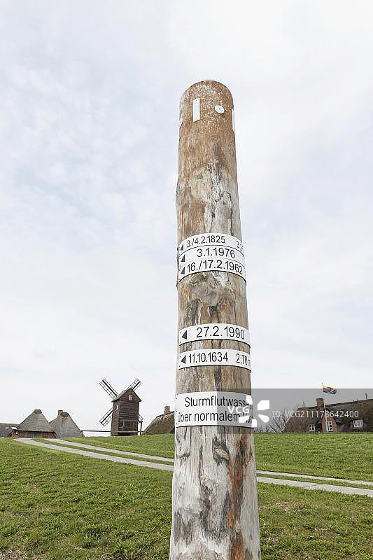 朗格内斯小岛上的凯特尔斯瓦夫的风暴潮水位图片素材