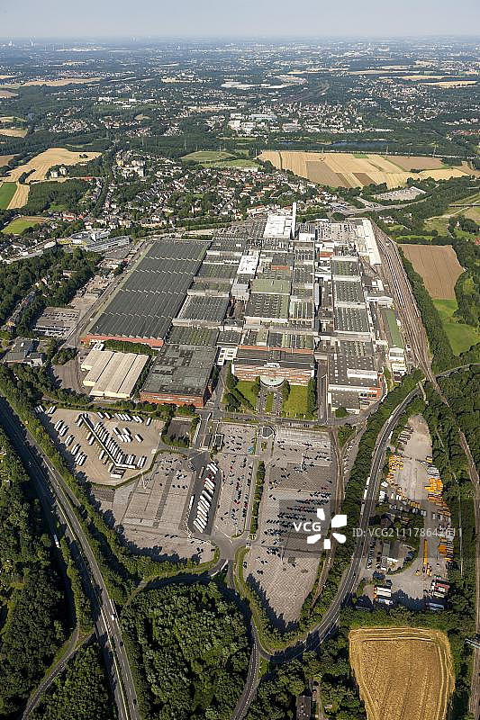 德国波鸿通用汽车欧宝1号工厂制造车间鸟瞰图图片素材