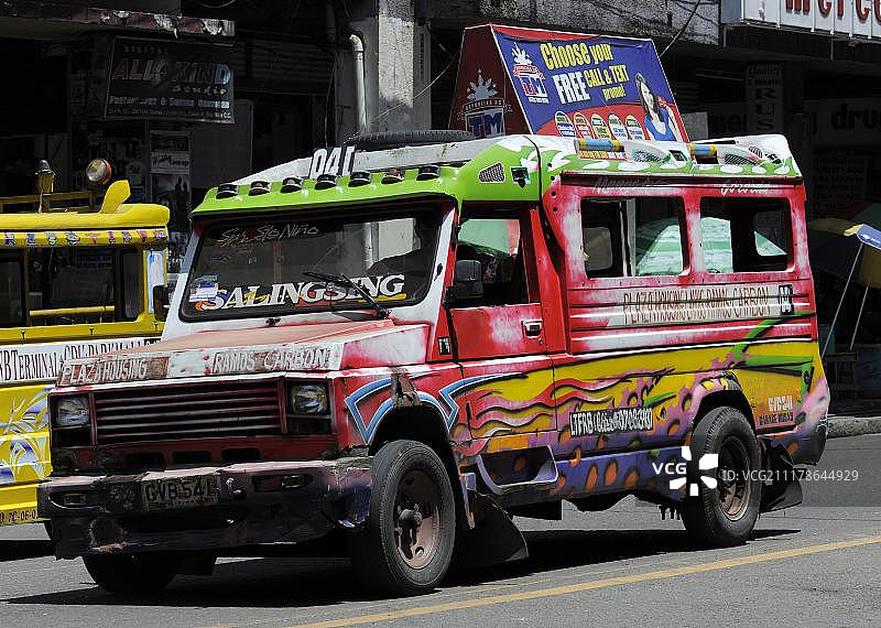 吉普尼在宿务，菲律宾，东南亚，亚洲图片素材