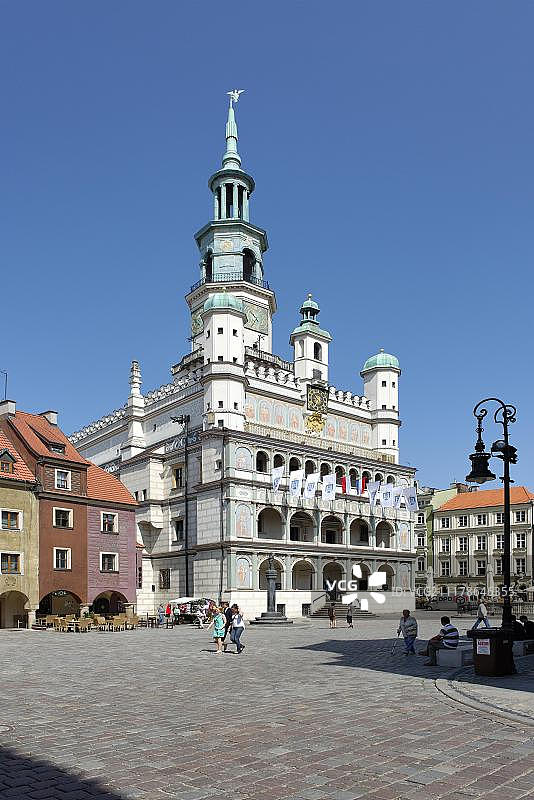 波兰波兹南旧 town 广场市政厅图片素材