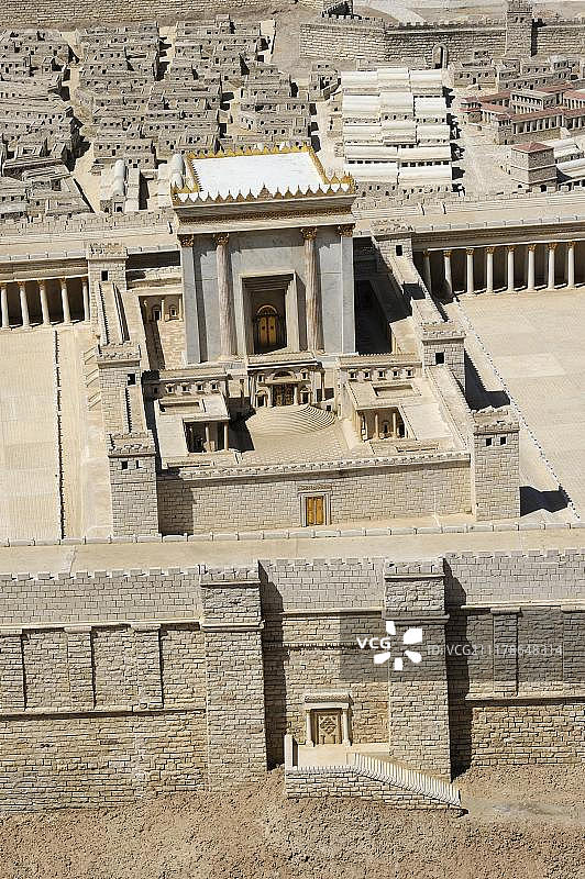 耶路撒冷以色列博物馆第二圣殿历史模型细节，亚洲图片素材