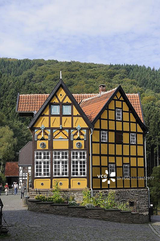 烟草工厂建筑，哈根威斯特伐利亚州工艺技术博物馆，德国北莱茵-威斯特伐利亚州图片素材