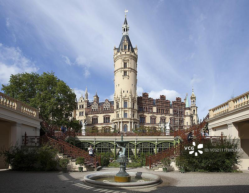 德国梅克伦堡-前波美拉尼亚州什未林城堡的橘园图片素材