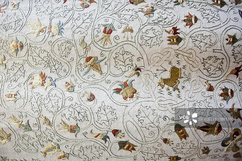 婚礼布料，马里恩教堂，罗斯托克，梅克伦堡-西波美拉尼亚，德国，欧洲图片素材