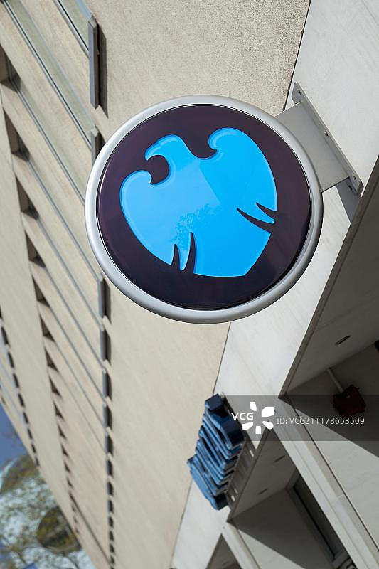 英国伦敦巴克莱银行分行标志图片素材