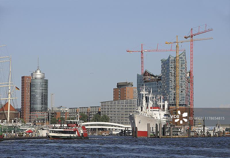 德国汉堡港和易北爱乐音乐厅图片素材