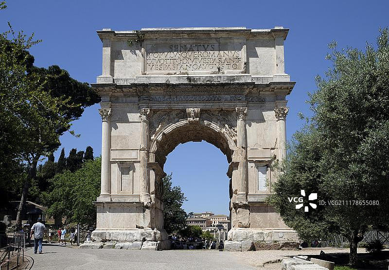 提图斯凯旋门，凯旋拱门，意大利罗马，欧洲图片素材