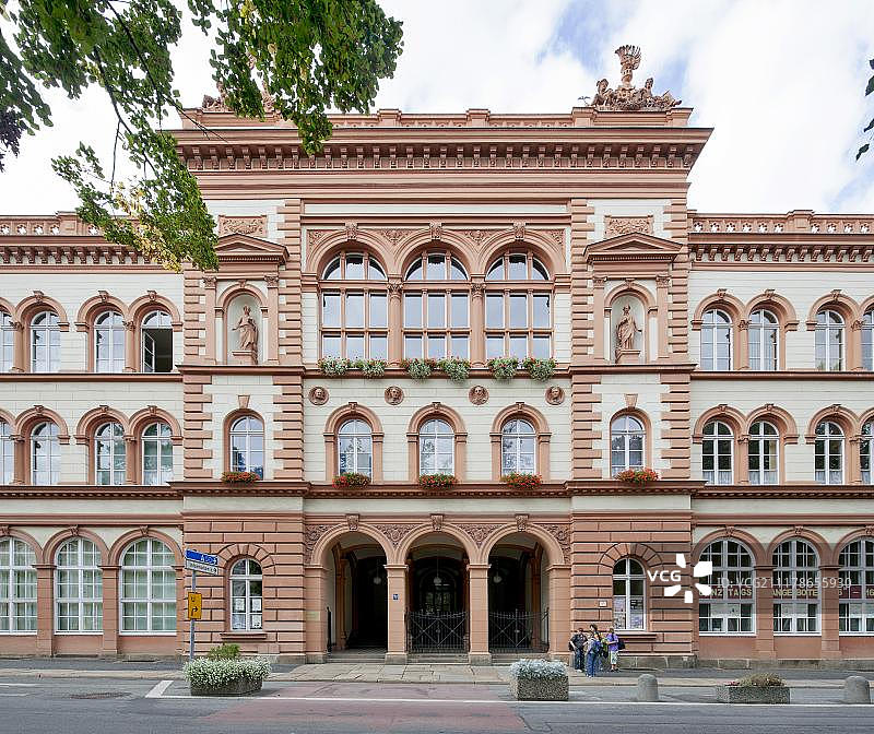 伊丽莎白学校，前男子中级学校，德国萨克森州卢萨蒂亚地区格尔利茨图片素材