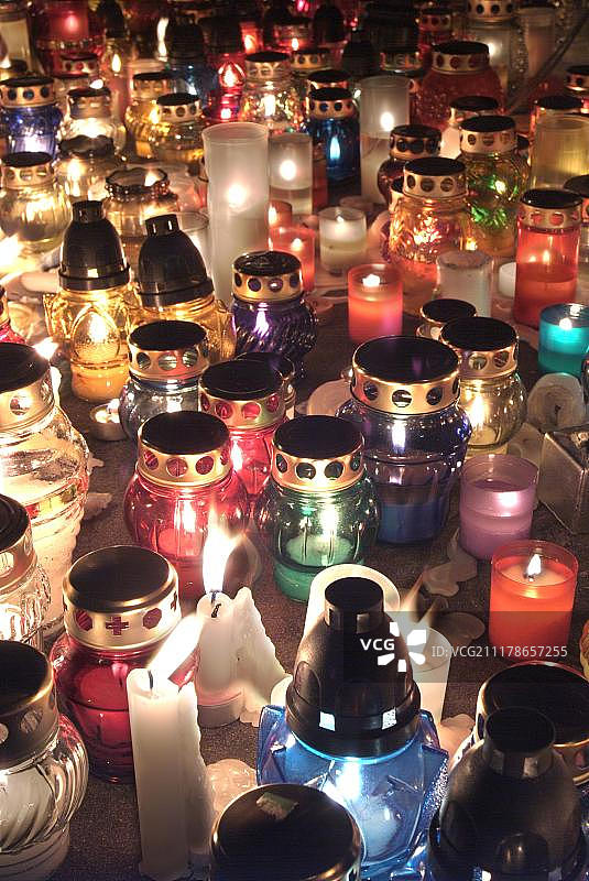 葬礼灯笼，纪念约翰·保罗二世，波兰克拉科夫图片素材