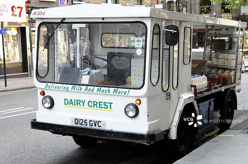 伦敦的送奶车图片素材