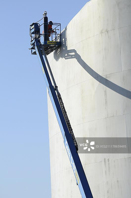 在瑞典斯科讷拆除筒仓图片素材