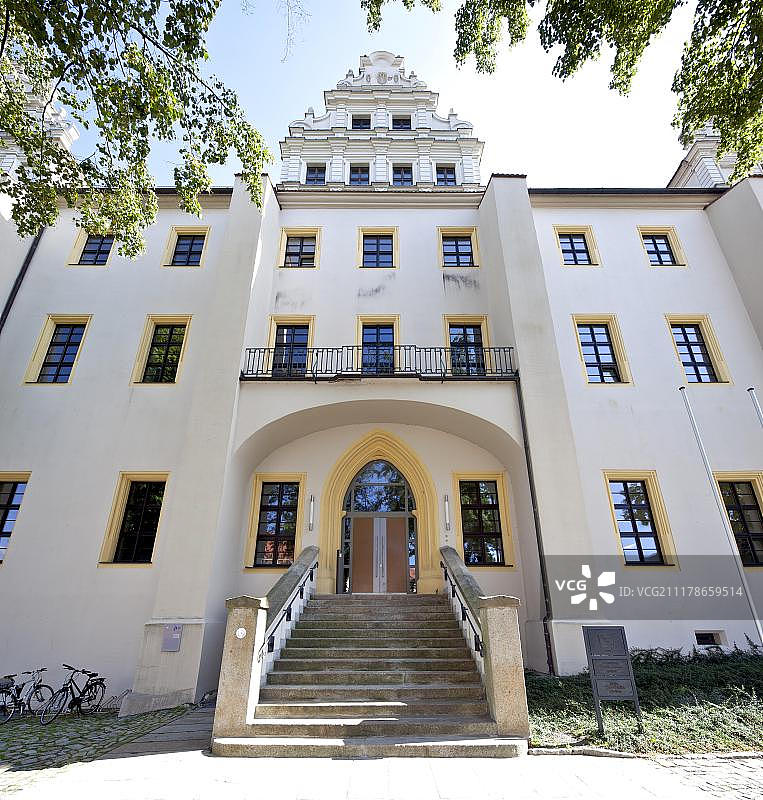 萨克森行政上诉法庭，奥滕堡城堡，包岑，布迪辛，上卢萨蒂亚，卢萨蒂亚，萨克森，德国，欧洲图片素材