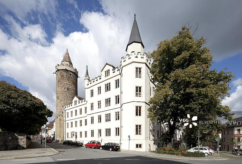 德国萨克森州包岑的旧军营和文迪施塔、税务局图片素材