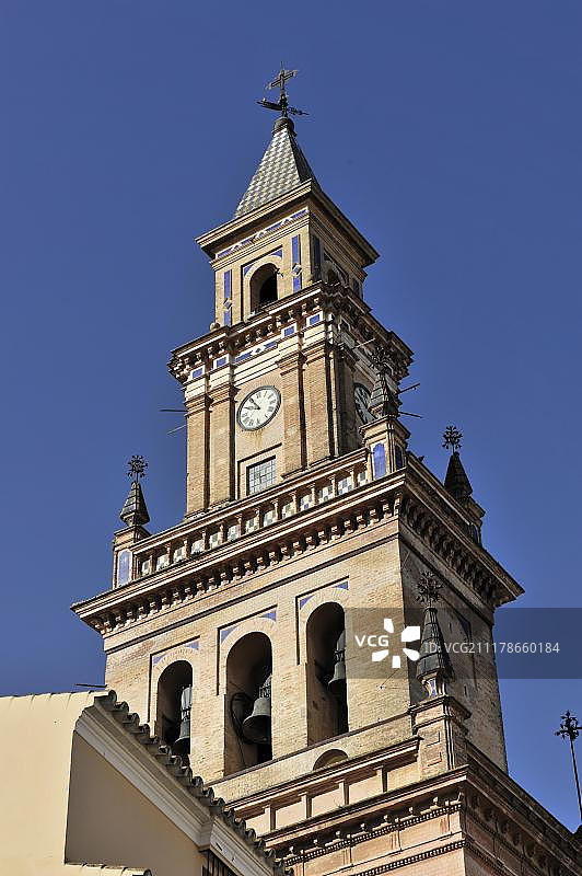 圣玛利亚教堂，西班牙卡莫纳，安达卢西亚，欧洲图片素材