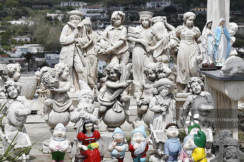 意大利露天混凝土雕像图片素材