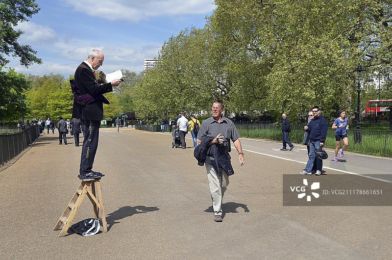 伦敦海德公园的演讲者之角图片素材
