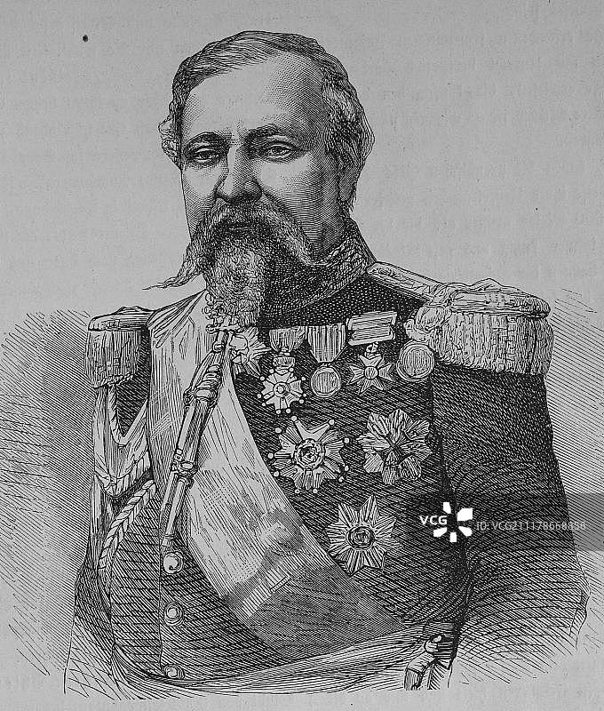 埃德蒙·勒伯夫，1809-1888年，法国元帅和战争部长，历史插图，1870年至1871年图解战争编年史，德国对法国的战役图片素材