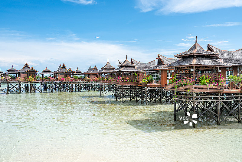 仙本那卡帕莱水上度假村图片素材