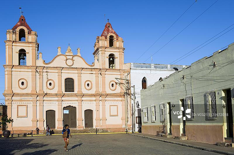 卡马圭的卡门教堂，联合国教科文组织世界遗产，古巴，中美洲图片素材