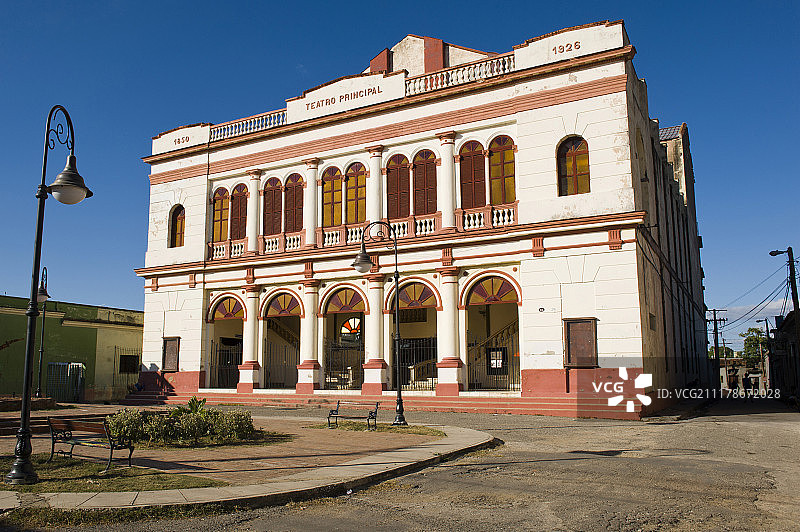 古巴卡马圭主教座堂广场主要剧院，联合国教科文组织世界遗产图片素材