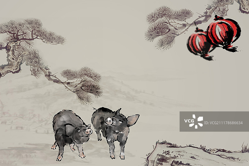 猪年新年春节图片素材