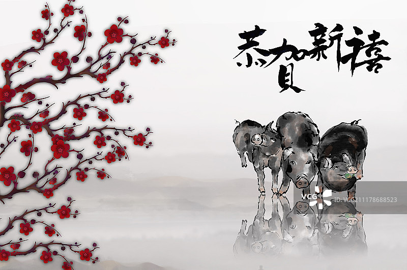 猪年新年春节图片素材