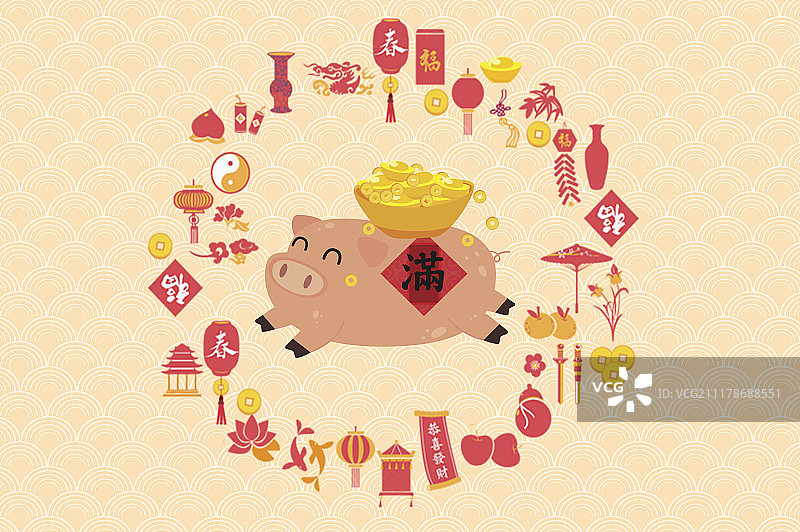 猪年新年春节图片素材