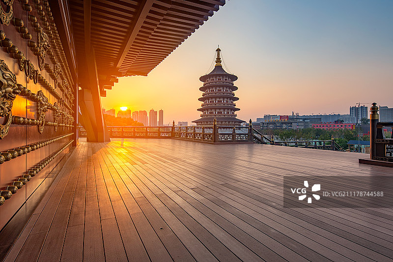 洛阳古建筑明堂天堂图片素材