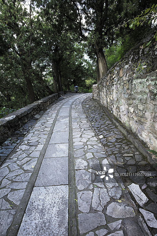 香山公园弯道小径图片素材