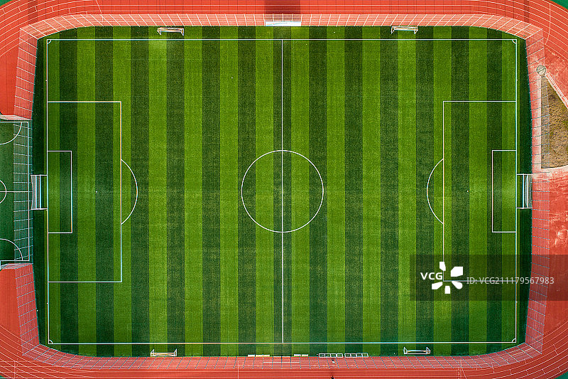 航拍足球场图片素材