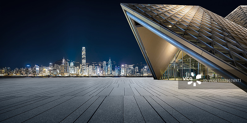 城市建筑广场夜景图片素材