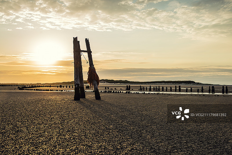 古老码头遗迹图片素材