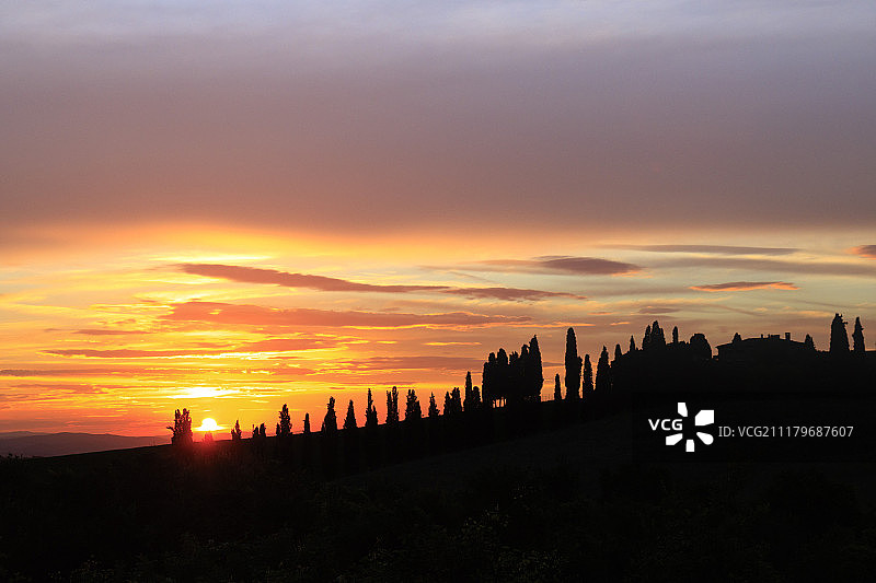 角斗士别墅的日落图片素材