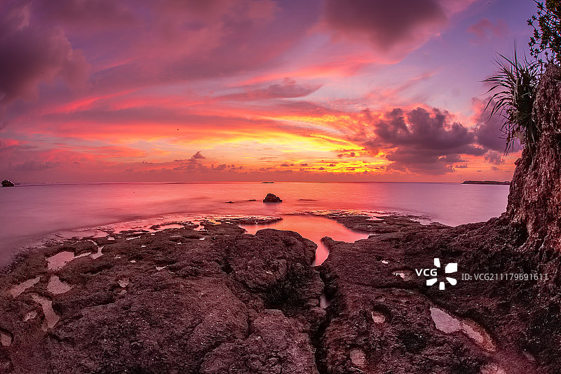码头日落图片素材